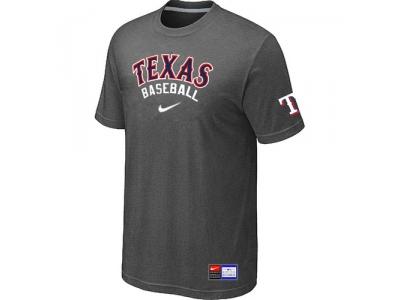 Texas Rangers D.Grey NEW Short Sleeve Practice T-Shirt