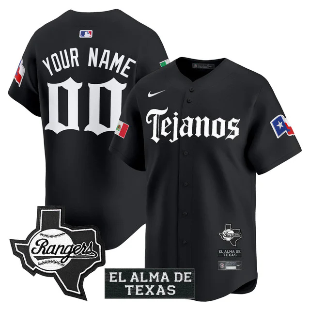 Texas Rangers Mexico Tejano Barrio Style Vapor Premier Limited Custom Jersey.webp