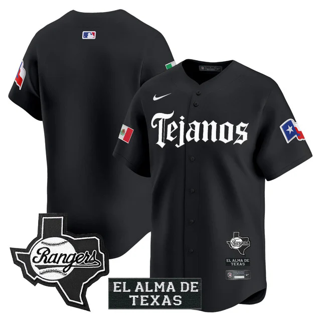 Texas Rangers Mexico Tejano Barrio Style Vapor Premier Limited Jersey BLANK.webp