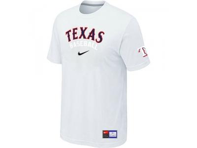 Texas Rangers White NEW Short Sleeve Practice T-Shirt