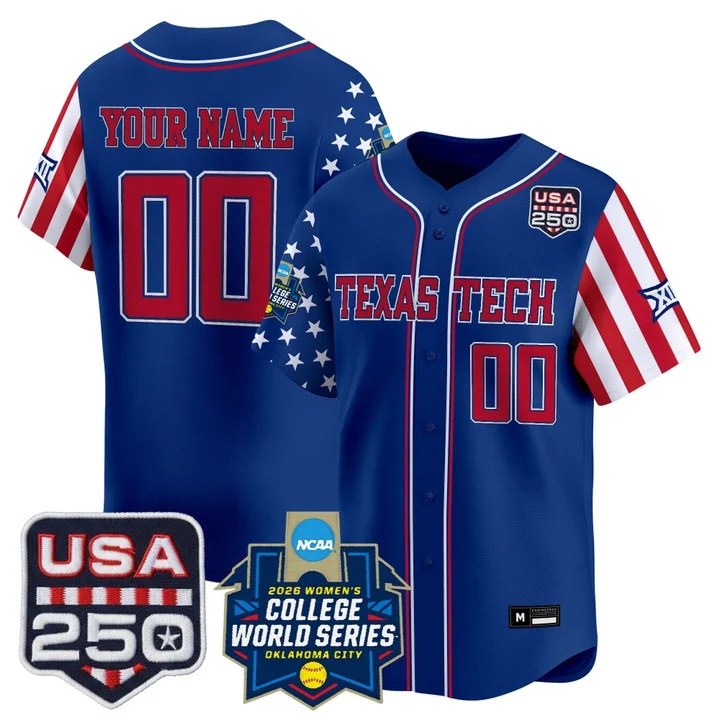 Texas Tech Red Raiders America 250 Edition Vapor Premier Limited Custom Jersey royal