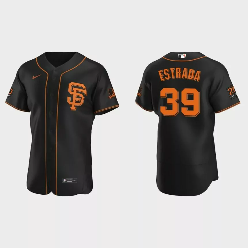 Thairo Estrada San Francisco Giants Authentic Alternate Jersey – Black