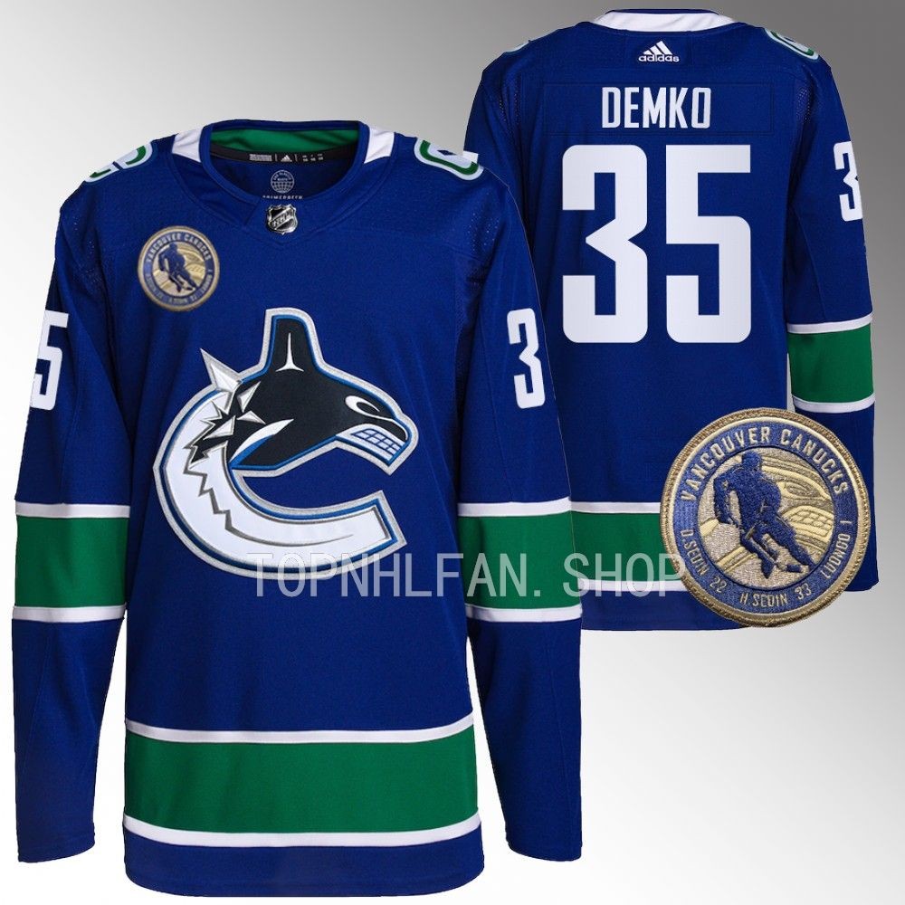 Thatcher Demko Vancouver Canucks Blue 2022 HHOF Warmup Jersey