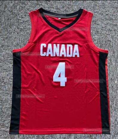Throwback Murray #4 Canada Basketball Jersey