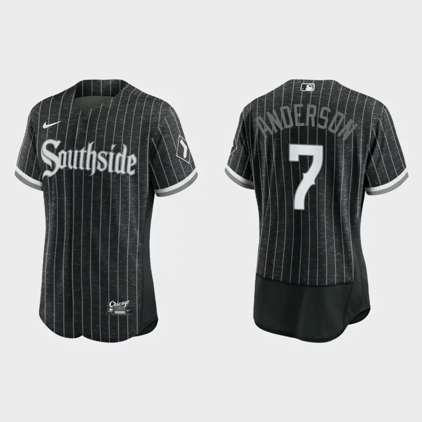Tim Anderson Chicago White Sox 2021 City Connect Authentic Jersey – Black