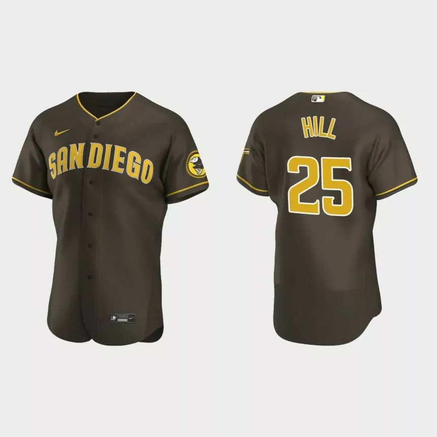 Tim Hill San Diego Padres Authentic Road Jersey – Brown