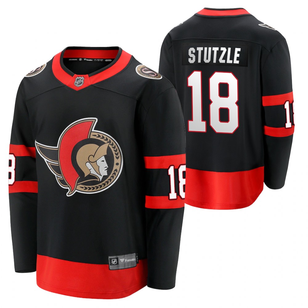 Tim Stutzle Ottawa Senators 2020 NHL Draft Black 2021 Home Premier Jersey
