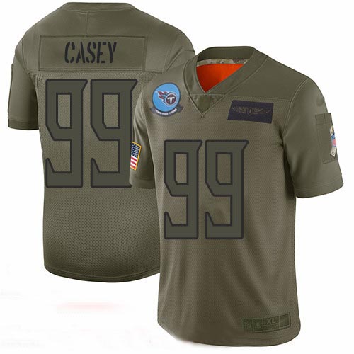 Titans #99 Jurrell Casey Camo Men's Stitched Football Limited 2019 Salute To Service Jersey