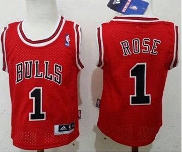 Toddler Bulls #1 Derrick Rose Red Stitched NBA Jersey