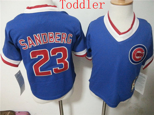 Toddler Chicago Cubs #23 Ryne Sandberg Blue Pullover Baseball Jerseys
