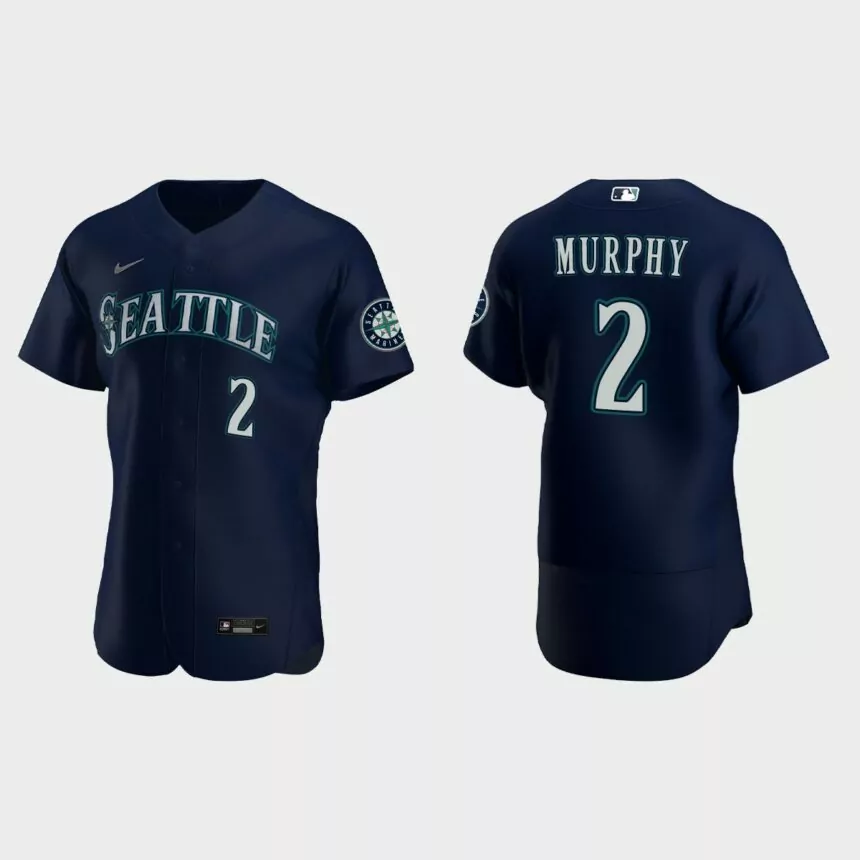 Tom Murphy Seattle Mariners Authentic Jersey – Navy