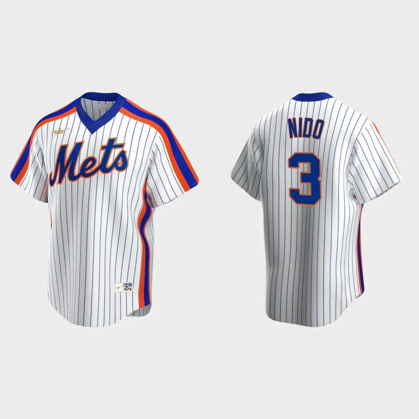 Tomas Nido New York Mets Cooperstown Collection Home Jersey – White的副本