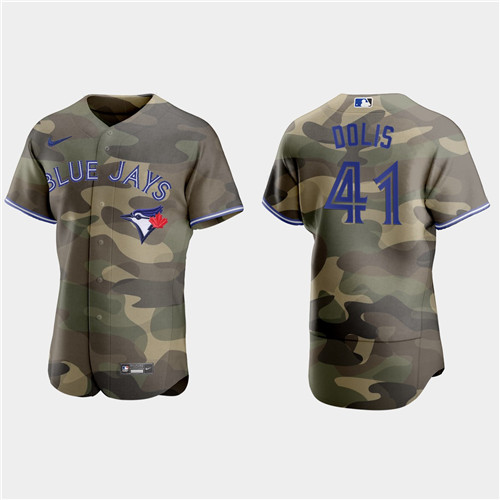 Toronto Blue Jays #41 Rafael Dolis Men's Nike 2021 Armed Forces Day Authentic MLB Jersey -Camo