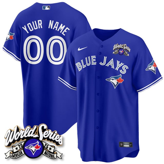 Toronto Blue Jays 2025 American League Champions Custom Jersey rush blue