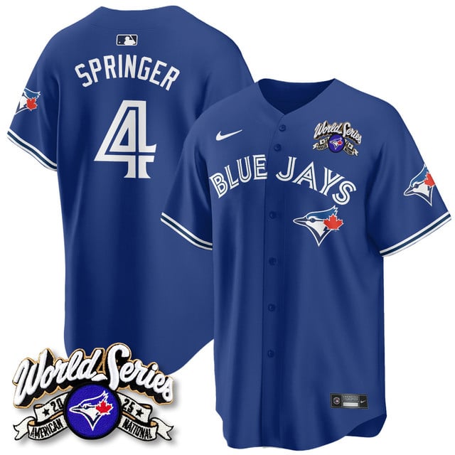 Toronto Blue Jays 2025 American League Champions Jersey #4 George Springer