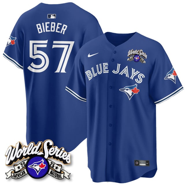Toronto Blue Jays 2025 American League Champions Jersey #57 Shane Bieber