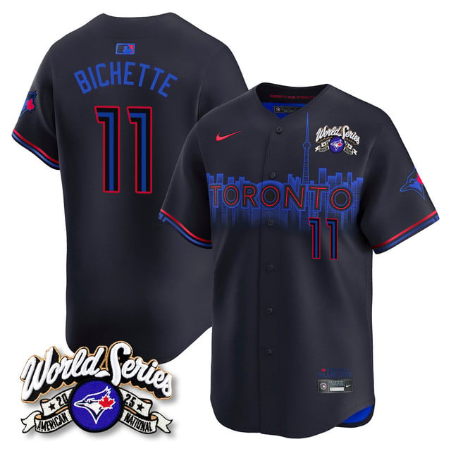 Toronto Blue Jays 2025 American League Champions Jersey city connect #11 Bo Bichette