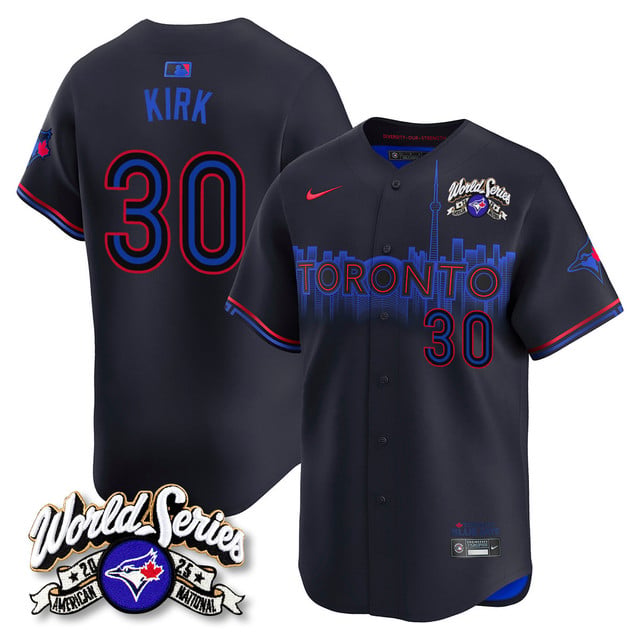 Toronto Blue Jays 2025 American League Champions Jersey city connect #30 Alejandro Kirk