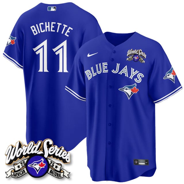 Toronto Blue Jays 2025 American League Champions Jersey rush blue #11 Bo Bichette