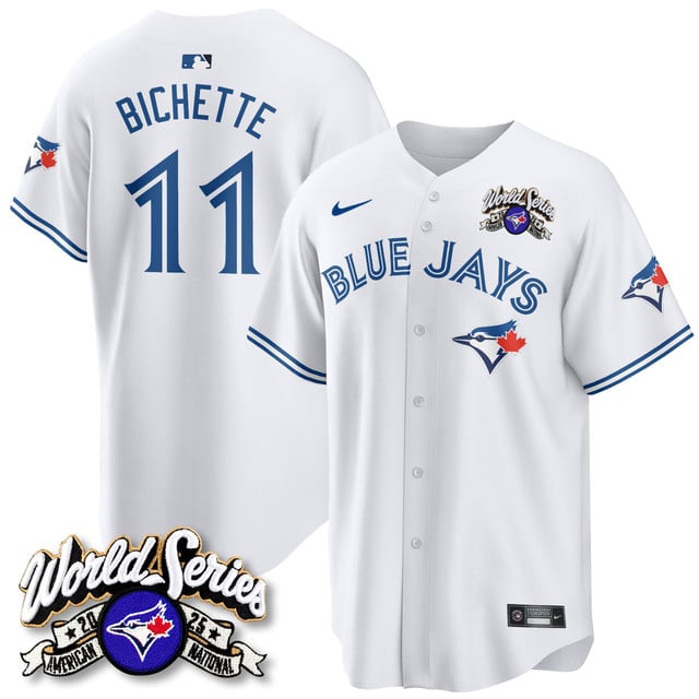 Toronto Blue Jays 2025 American League Champions Jersey white #11 Bo Bichette