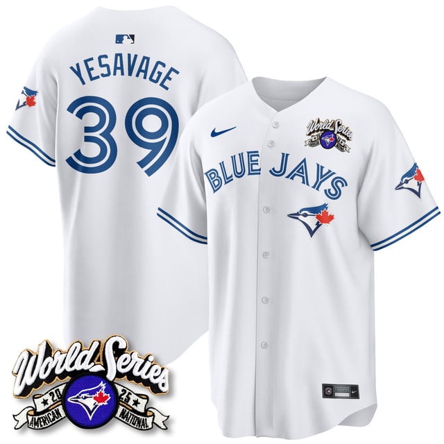 Toronto Blue Jays 2025 American League Champions Jersey white #39 Trey Yesavage