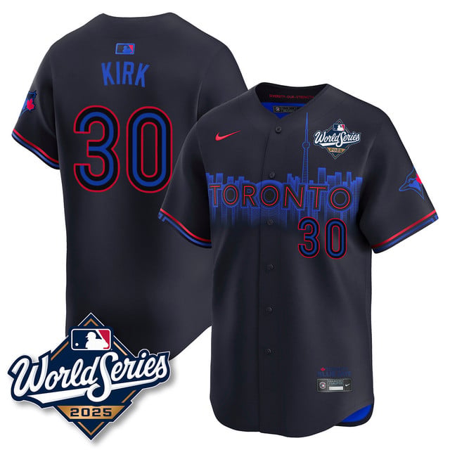 Toronto Blue Jays 2025 World Series Jersey black #30 Alejandro Kirk