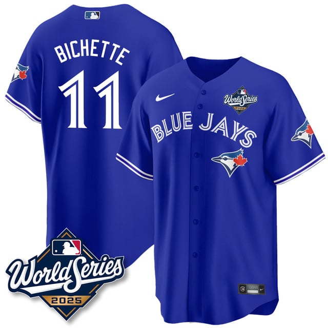 Toronto Blue Jays 2025 World Series Jersey blue #11 Bo Bichette