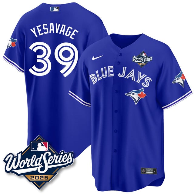 Toronto Blue Jays 2025 World Series Jersey blue #39 Trey Yesavage