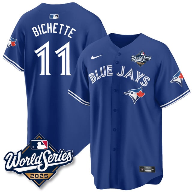 Toronto Blue Jays 2025 World Series Jersey royal #11 Bo Bichette