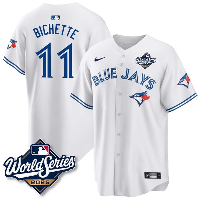 Toronto Blue Jays 2025 World Series Jersey white #11 Bo Bichette