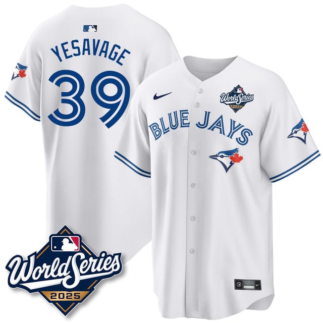 Toronto Blue Jays 2025 World Series Jersey white #39 Trey Yesavage