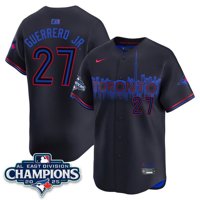 Toronto Blue Jays AL East Division Champions Jersey black #27 Vladimir Guerrero Jr.