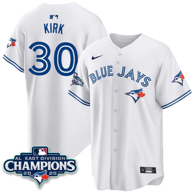 Toronto Blue Jays AL East Division Champions Jersey white #30 Alejandro Kirk
