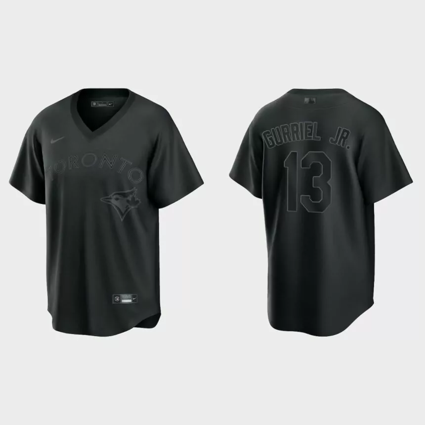 Toronto Blue Jays Lourdes Gurriel Jr. Pitch Black Fashion Replica Jersey – Black