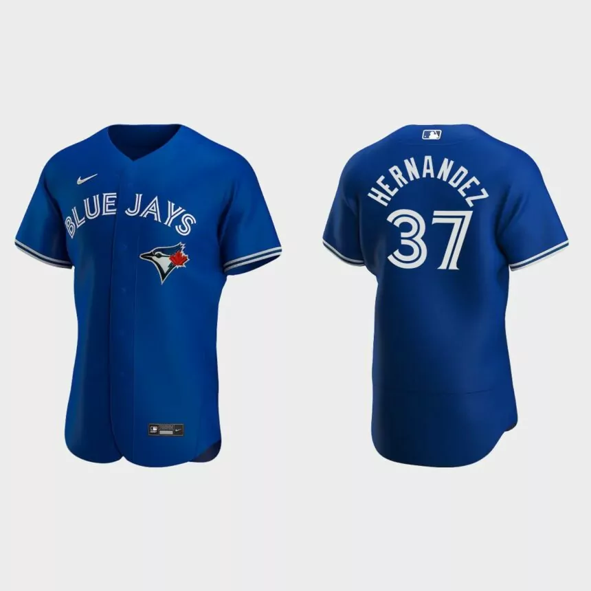 Toronto Blue Jays Teoscar Hernandez #37 Royal Authentic 2020 Alternate Jersey