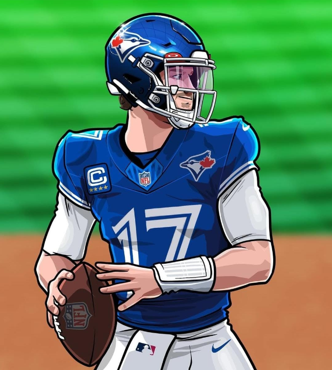 Toronto Blue Jays themed NFL jersey Josh Allen BLUE