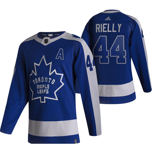 Toronto Maple Leafs #44 Morgan Rielly Blue Men's Adidas 2020-21 Reverse Retro Alternate NHL Jersey