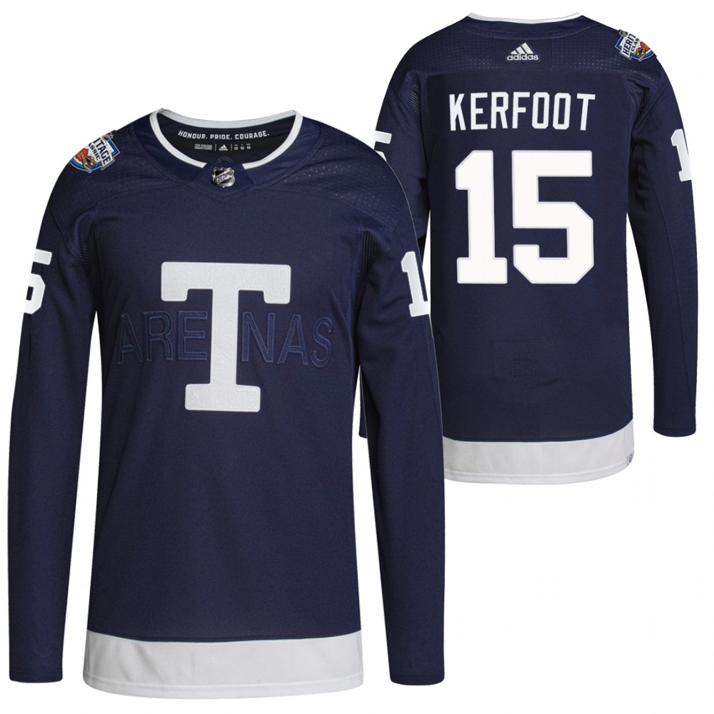 Toronto Maple Leafs Alexander Kerfoot 2022 Heritage Classic Navy Primegreen Authentic Jersey