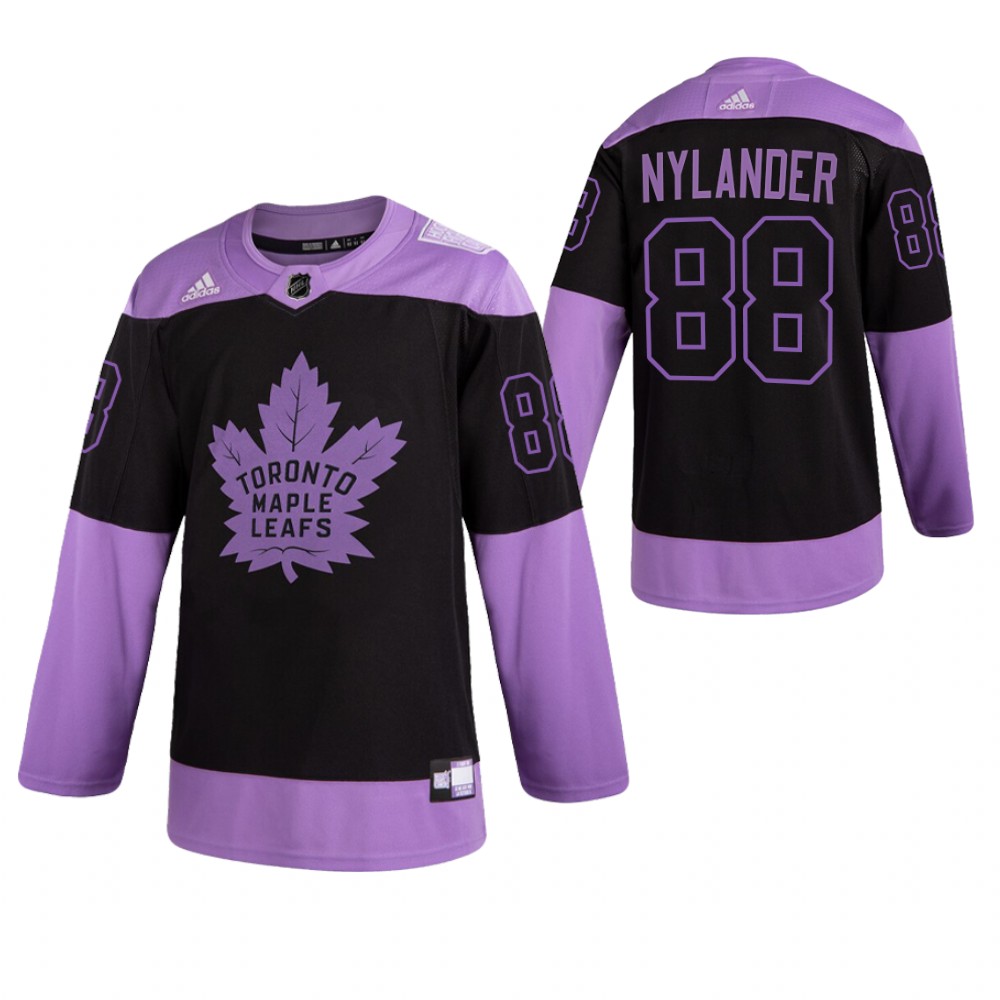 Toronto Maple Leafs HockeyFightsCancer William Nylander Purple Jersey Authentic