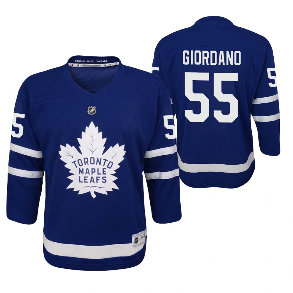 Toronto Maple Leafs Mark Giordano Youth Blue 2022 Home Jersey