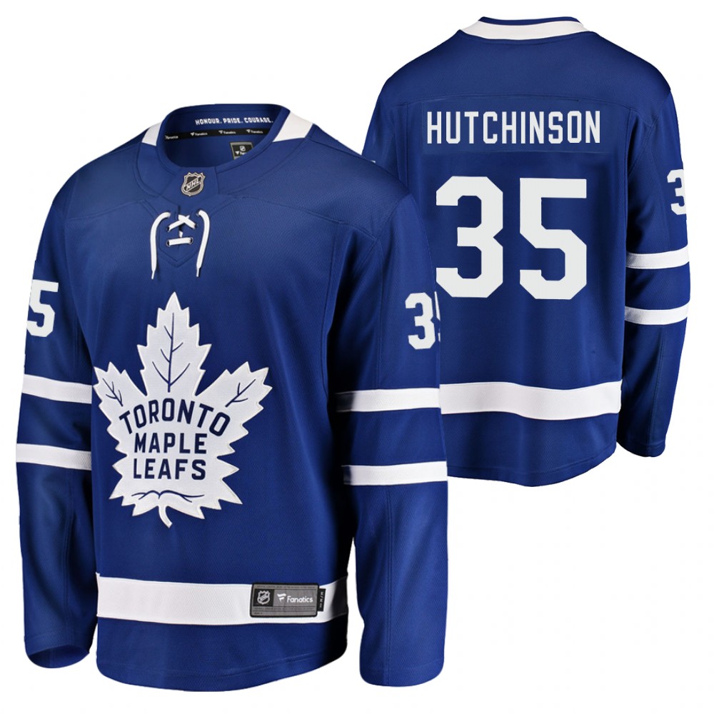 Toronto Maple Leafs Michael Hutchinson Royal Home Breakaway Player 2020-21 Jersey