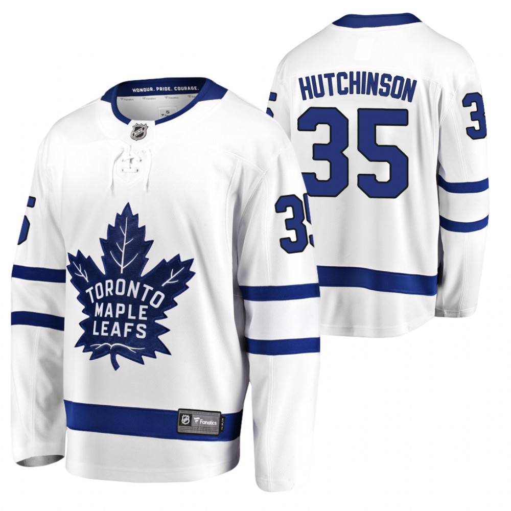 Toronto Maple Leafs Michael Hutchinson White Away Breakaway Player 2020-21 Jersey