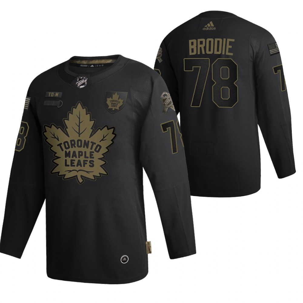 Toronto Maple Leafs T.J. Brodie Black 2020 Salute To Service Authentic Jersey
