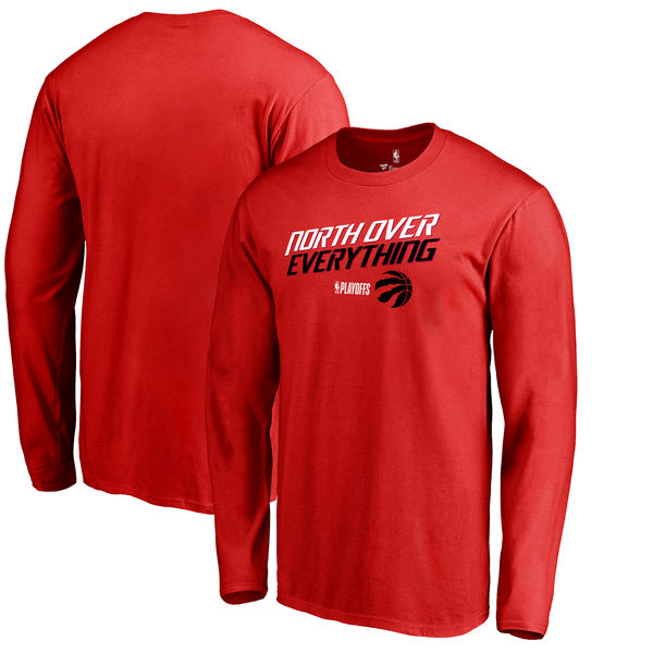 Toronto Raptors Fanatics Branded 2018 NBA Playoffs Slogan Long Sleeve T-Shirt Red