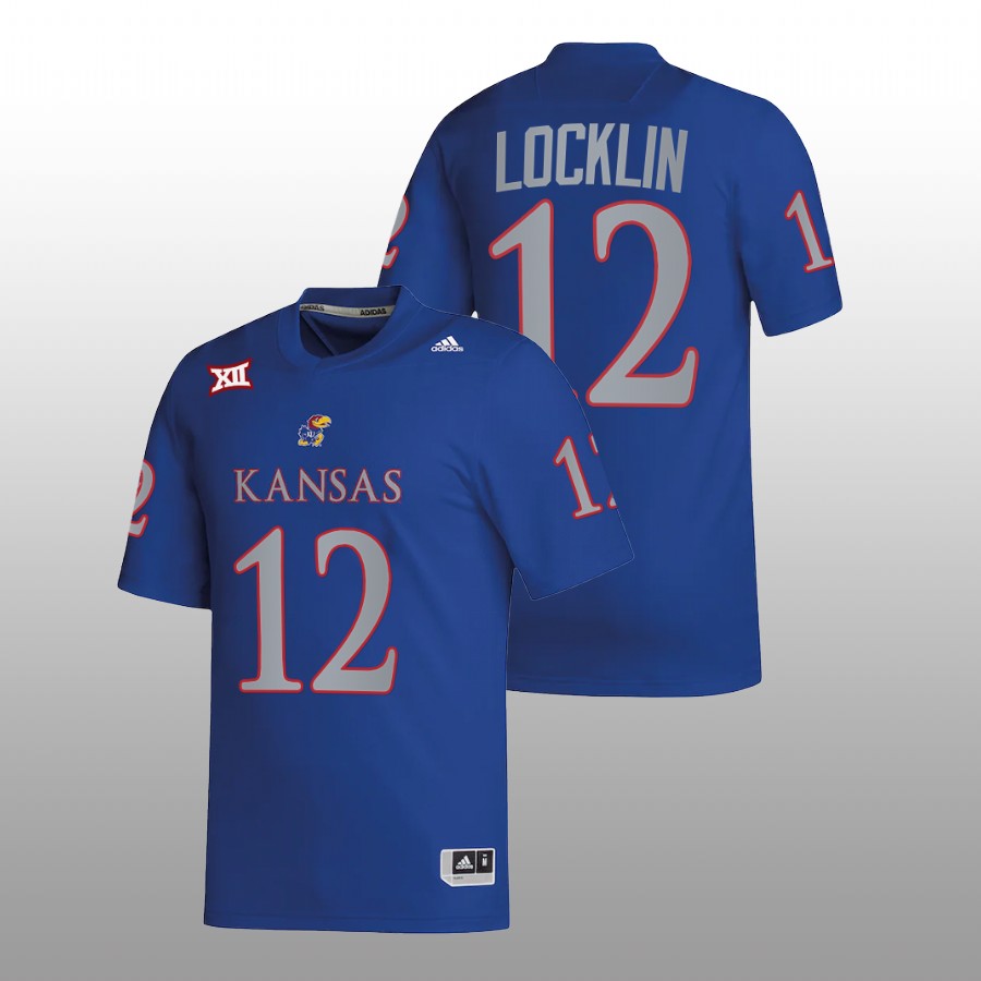 Torry Locklin Kansas Jayhawks Royal 2022 College Football NIL Replica Jersey