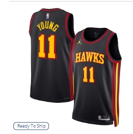 Trae Young Atlanta Hawks Jordan Brand Unisex Swingman Jersey - Statement Edition - Black