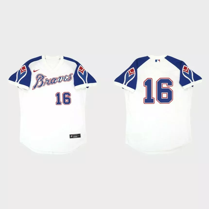 Travis d’Arnaud Atlanta Braves Throwback Home Jersey – White