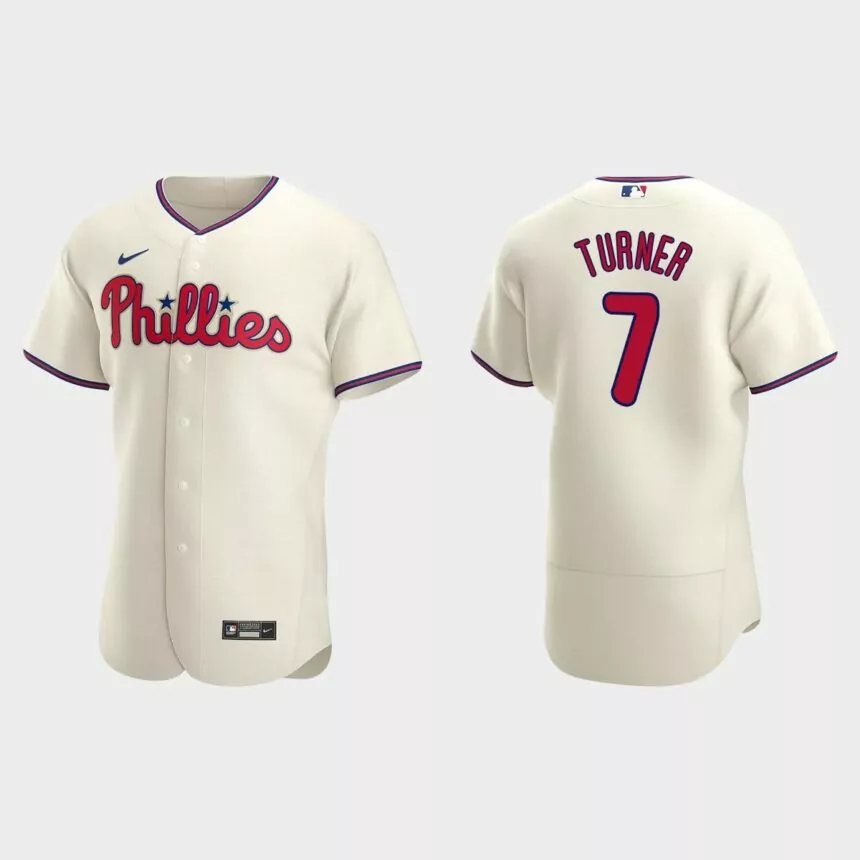 Trea Turner Philadelphia Phillies Authentic Alternate Jersey – Cream