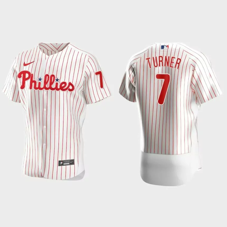 Trea Turner Philadelphia Phillies Authentic Home Jersey – White