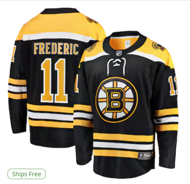 Trent Frederic Boston Bruins Fanatics Home Breakaway Player Jersey - Black